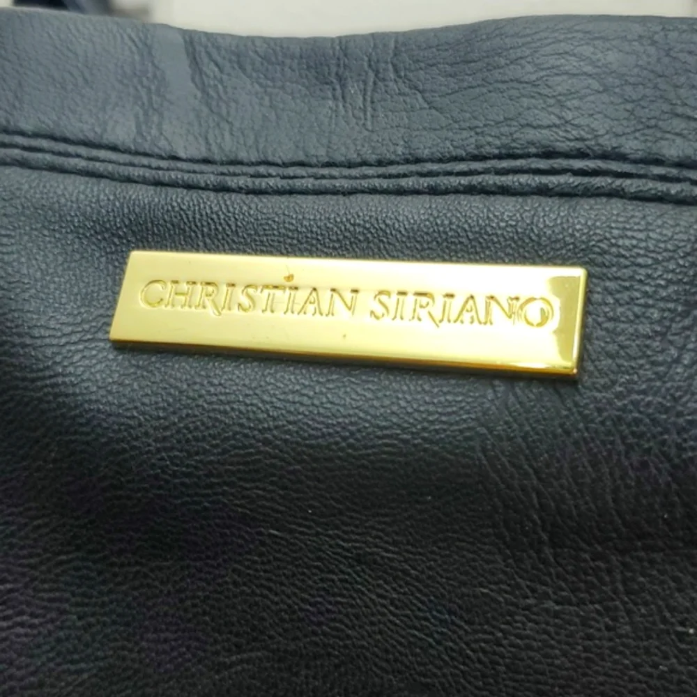 Christian Siriano RockerTote Shoulder Bag - Faux Leather & Gold Studs Accents - Picture 5 of 15